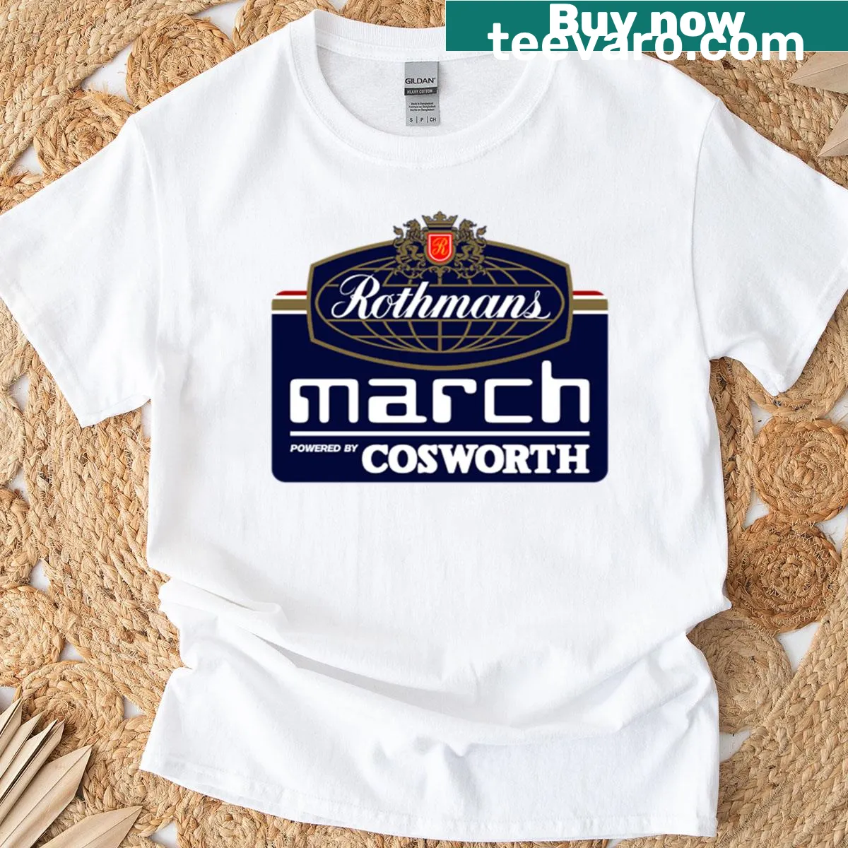 Illustrative design celebrating the 1982 Formula 1 season. — on a men's t-shirt