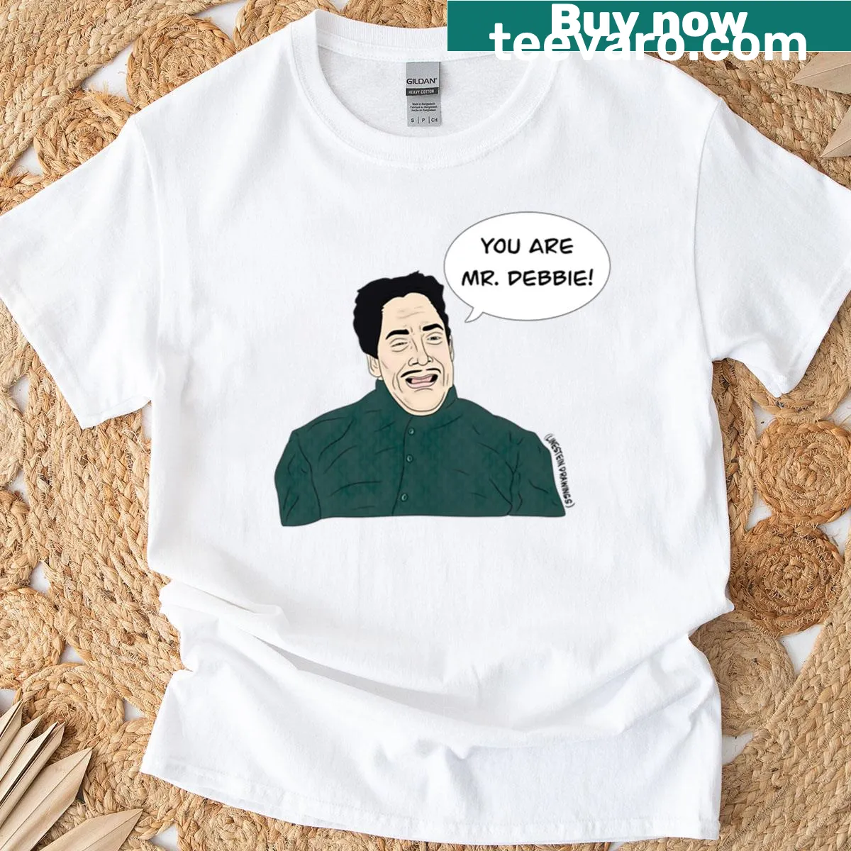 Playful shirt with light-hearted design for casual wear — on a men's t-shirt
