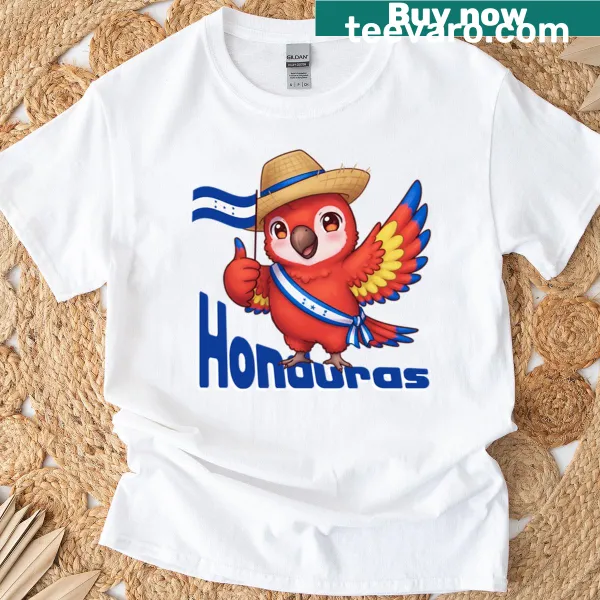 Oversized T-shirt featuring the national bird of Honduras and flag