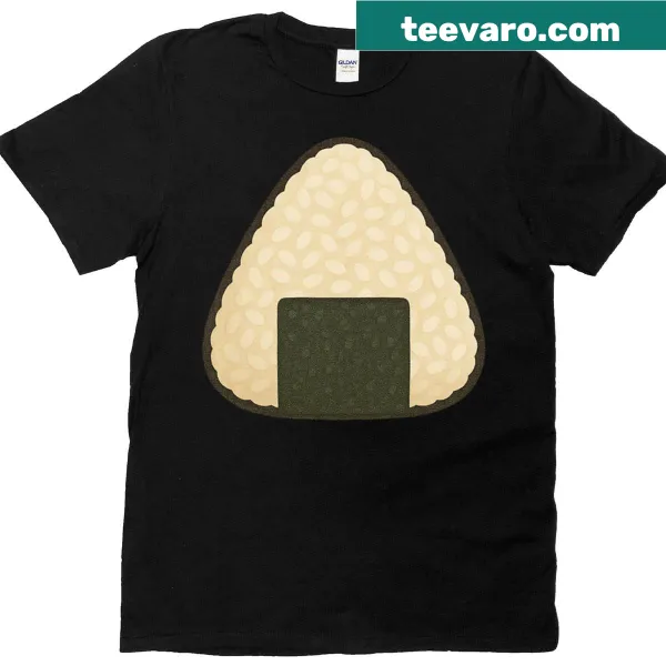 Cute illustration of Onigiri rice ball on a casual tee