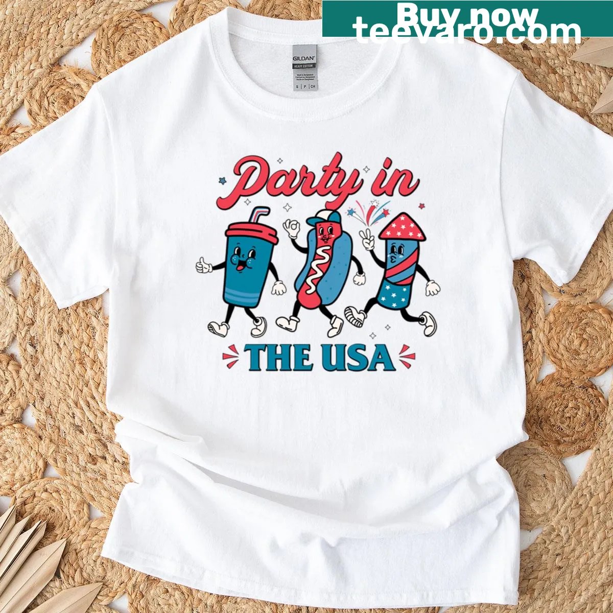 Playful oversized t-shirt for party enthusiasts — on a men's t-shirt