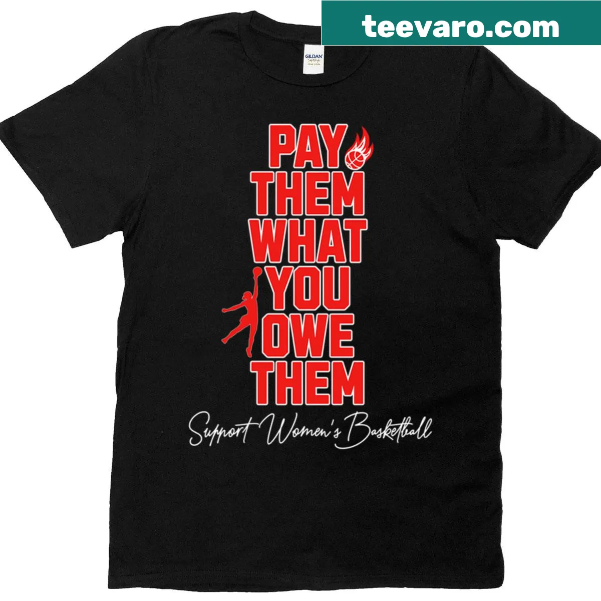 T-shirt supporting women's basketball with the phrase about accountability — on a men's t-shirt