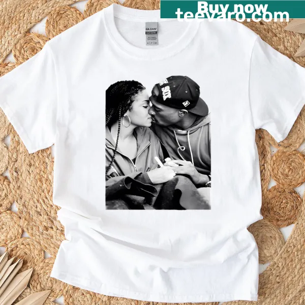 Vintage-style T-shirt featuring a graphic tribute to 'Poetic Justice'