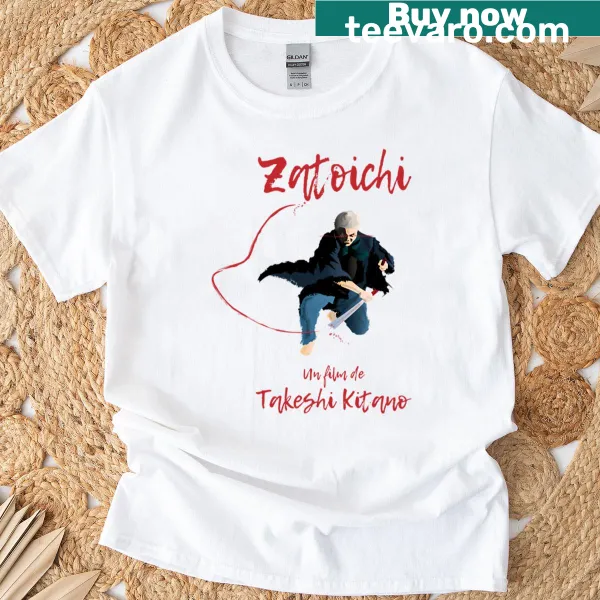 T-shirt featuring Zatoichi 2003 movie poster design
