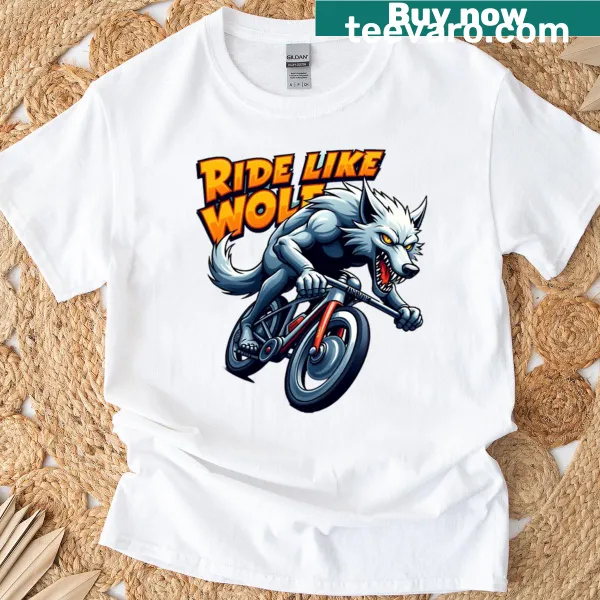 Motivational cartoon wolf graphic t-shirt