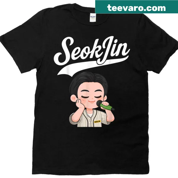 Chibi-style t-shirt featuring Seokjin for fans