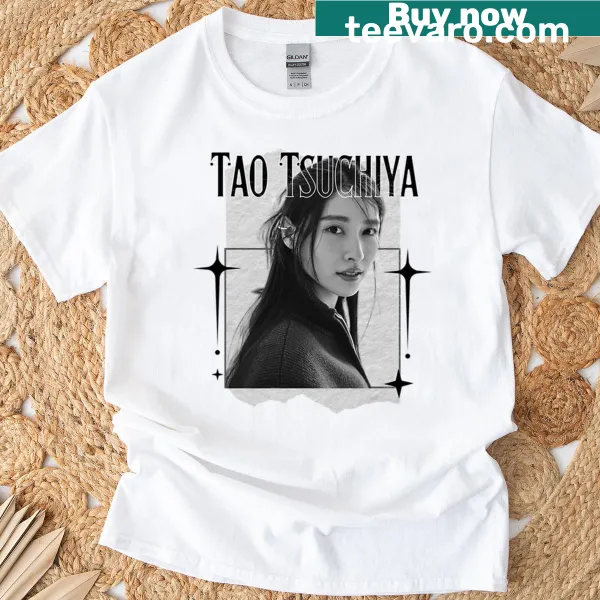 Monochrome collage of Tao Tsuchiya on T-shirt