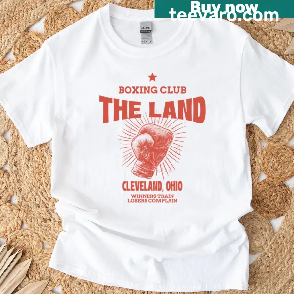 Emblematic Land Boxing Club graphic T-shirt with boxing gloves