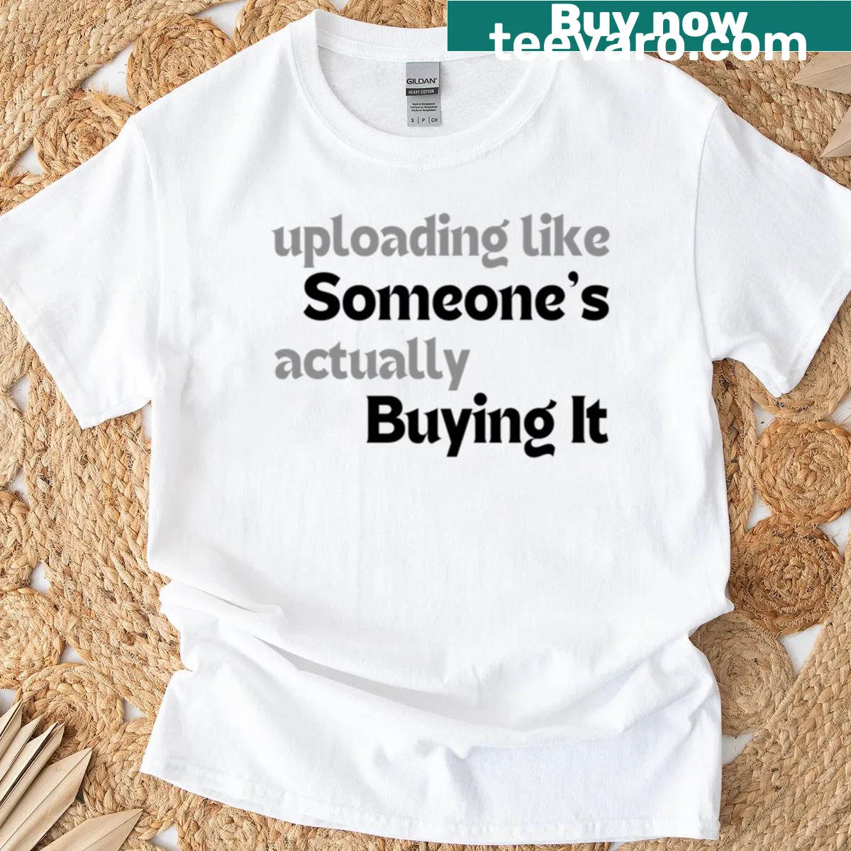 Motivational quote t-shirt for online artists and sellers — on a men's t-shirt