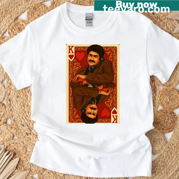 Cartoon graphic on Double Trouble t-shirt featuring humorous design