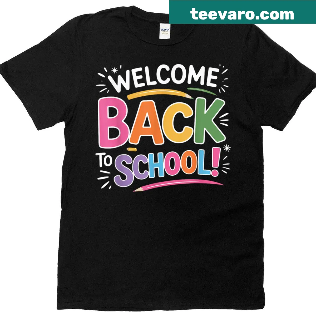 T-shirt with a welcoming message for teachers on the first day of school — on a men's t-shirt