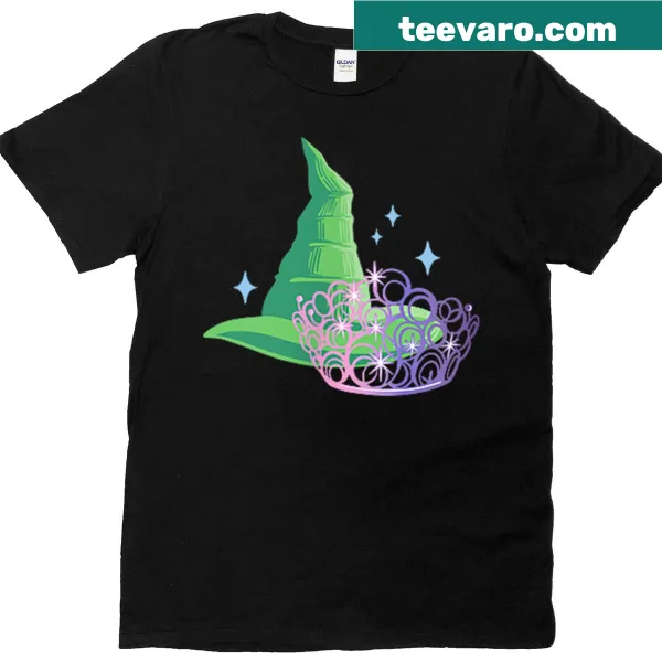 Two halves heart design on front and back of shirt inspired by Wicked