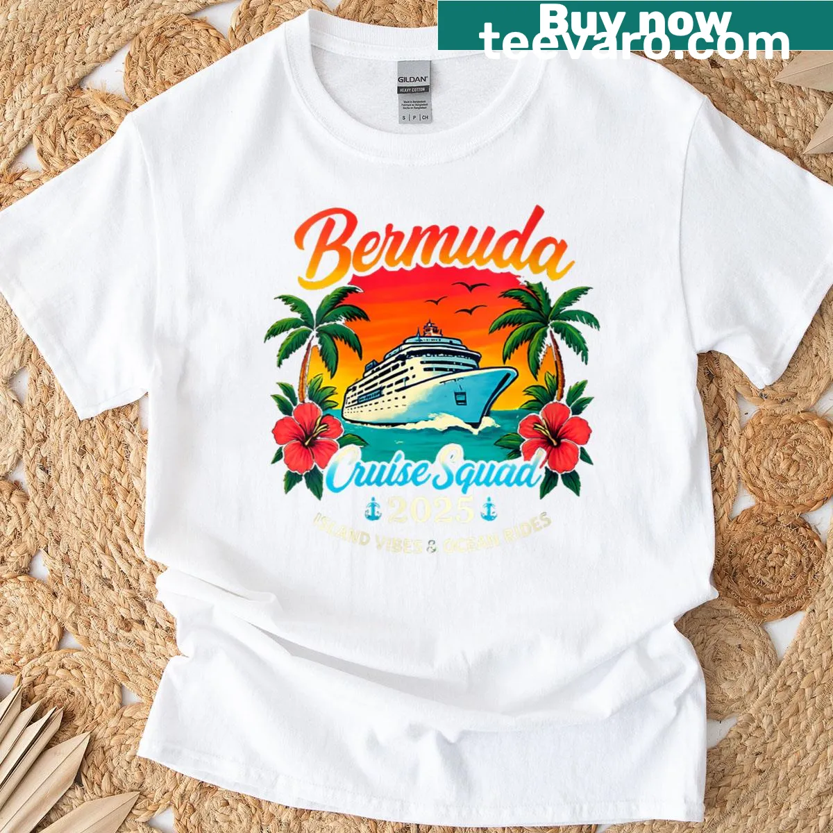 T-shirt celebrating friends and family for a 2025 cruise squad. — on a men's t-shirt