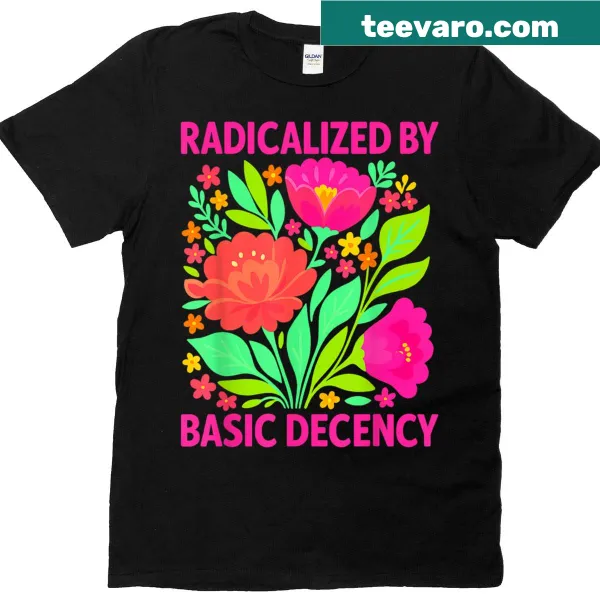 Funny protest tee with text about basic decency on women's t-shirt