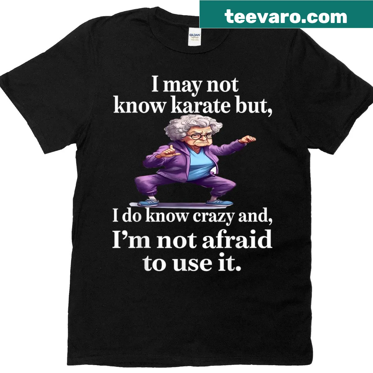 Inspirational t-shirt with the phrase 'And I'm Not Afraid' — on a men's t-shirt