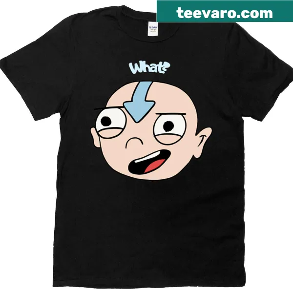 Oversized T-shirt featuring a humorous illustration of Aang with a questioning expression