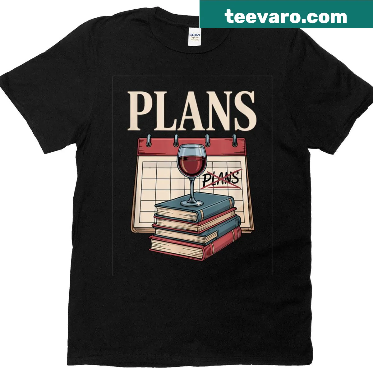 Funny 'Booked Tonight' introvert book lover T-shirt — on a men's t-shirt