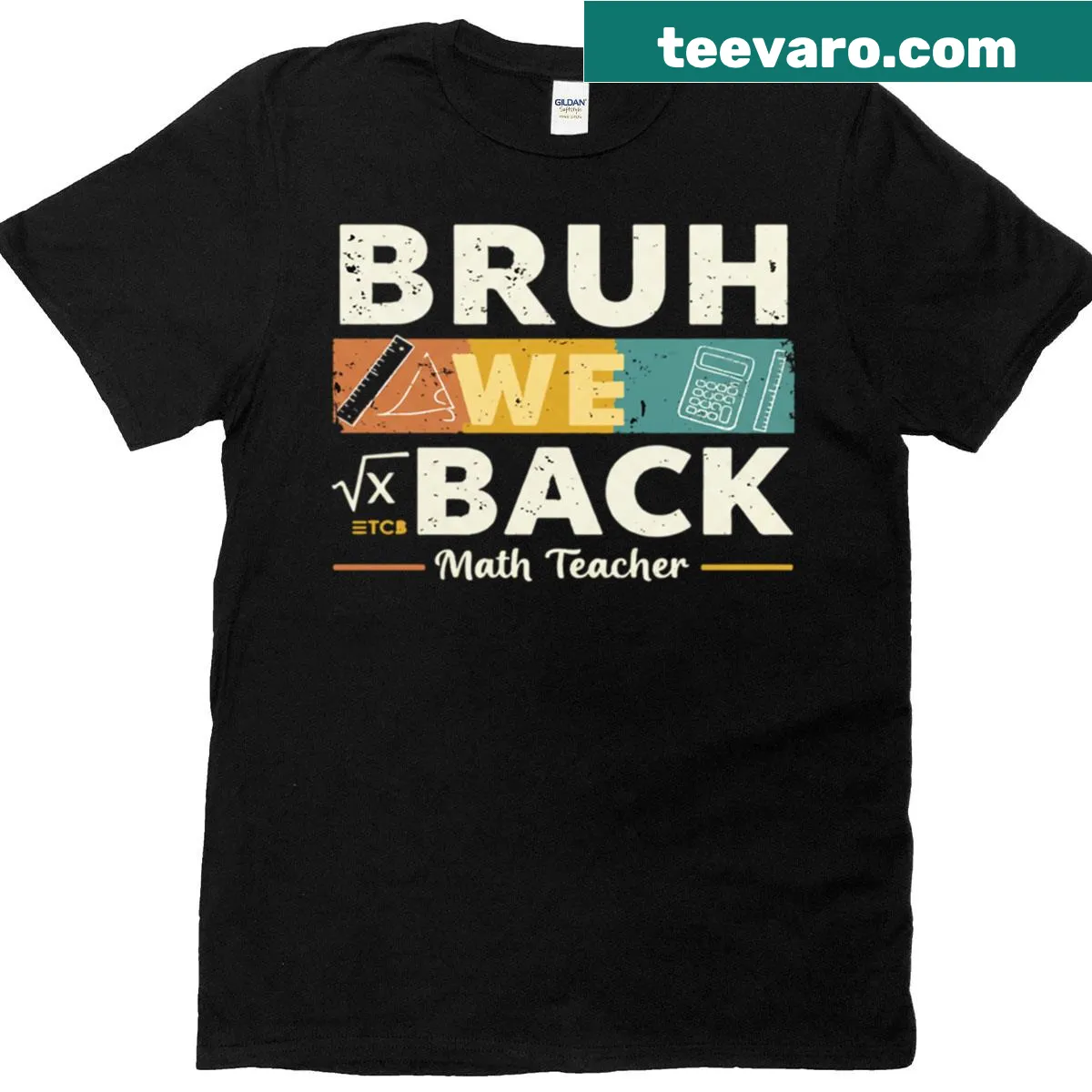 Funny math teacher T-shirt with back-to-school slogan — on a men's t-shirt