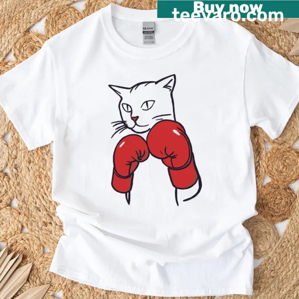 Bold cat artwork showcasing playful cats in a lighthearted fight