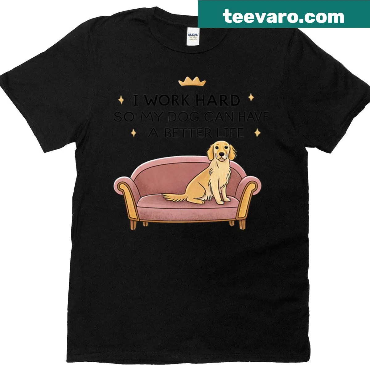 T-shirt featuring 'Dog Life Upgrade' text in a playful design — on a men's t-shirt