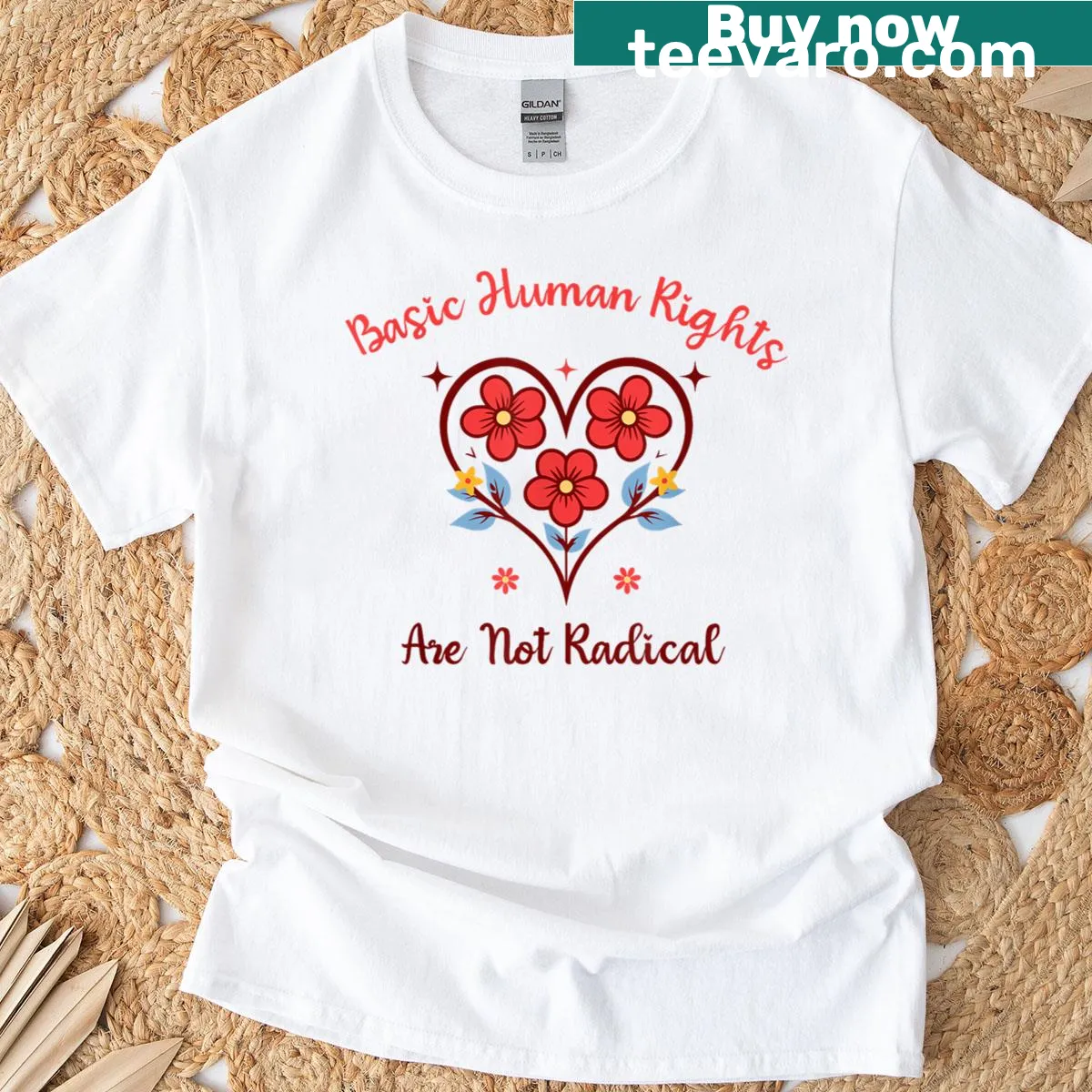 T-shirt supporting women's rights and equality. — on a men's t-shirt