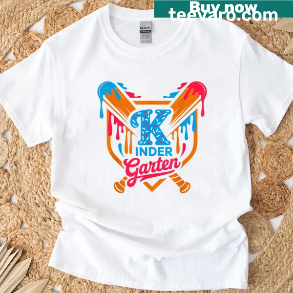 Youth t-shirt featuring baseball and ice cream drip design.