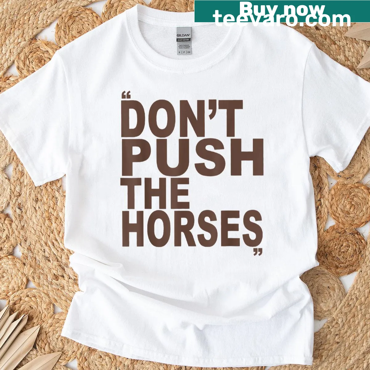 Illustration of a funny boxing motivational quote T-shirt — on a men's t-shirt