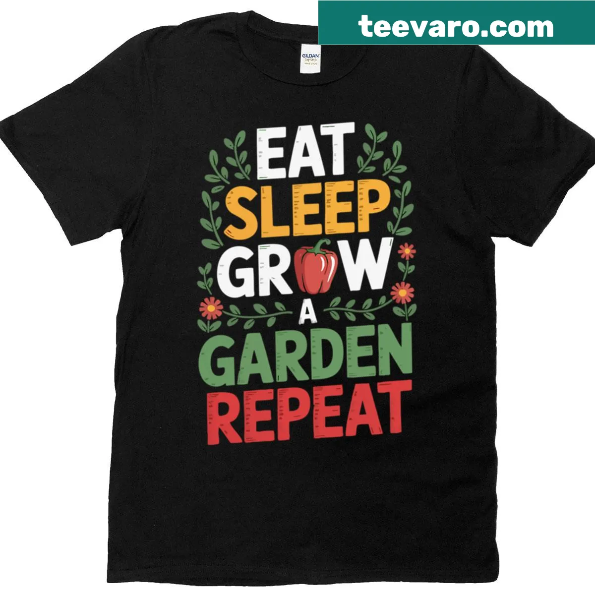 Charming gardening t-shirt with a saying for plant lovers and vegetable growers. — on a men's t-shirt