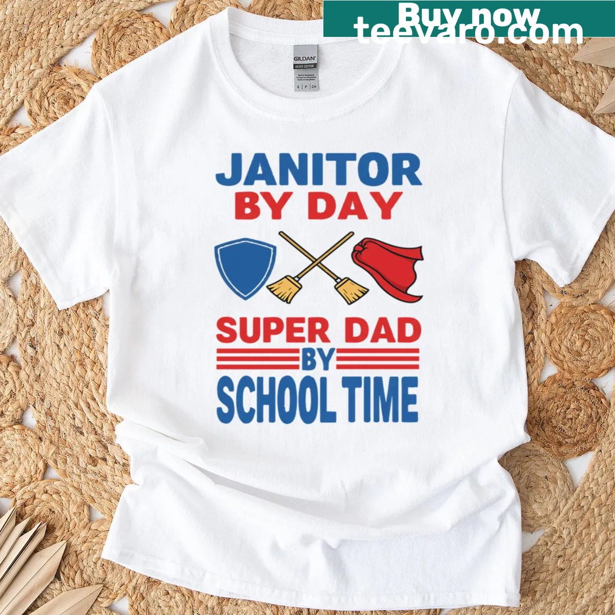 Humorous graphic celebrating dad's dual role on T-shirt. — on a men's t-shirt