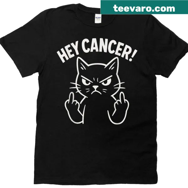 Cancer awareness t-shirt with bold text about fighting cancer