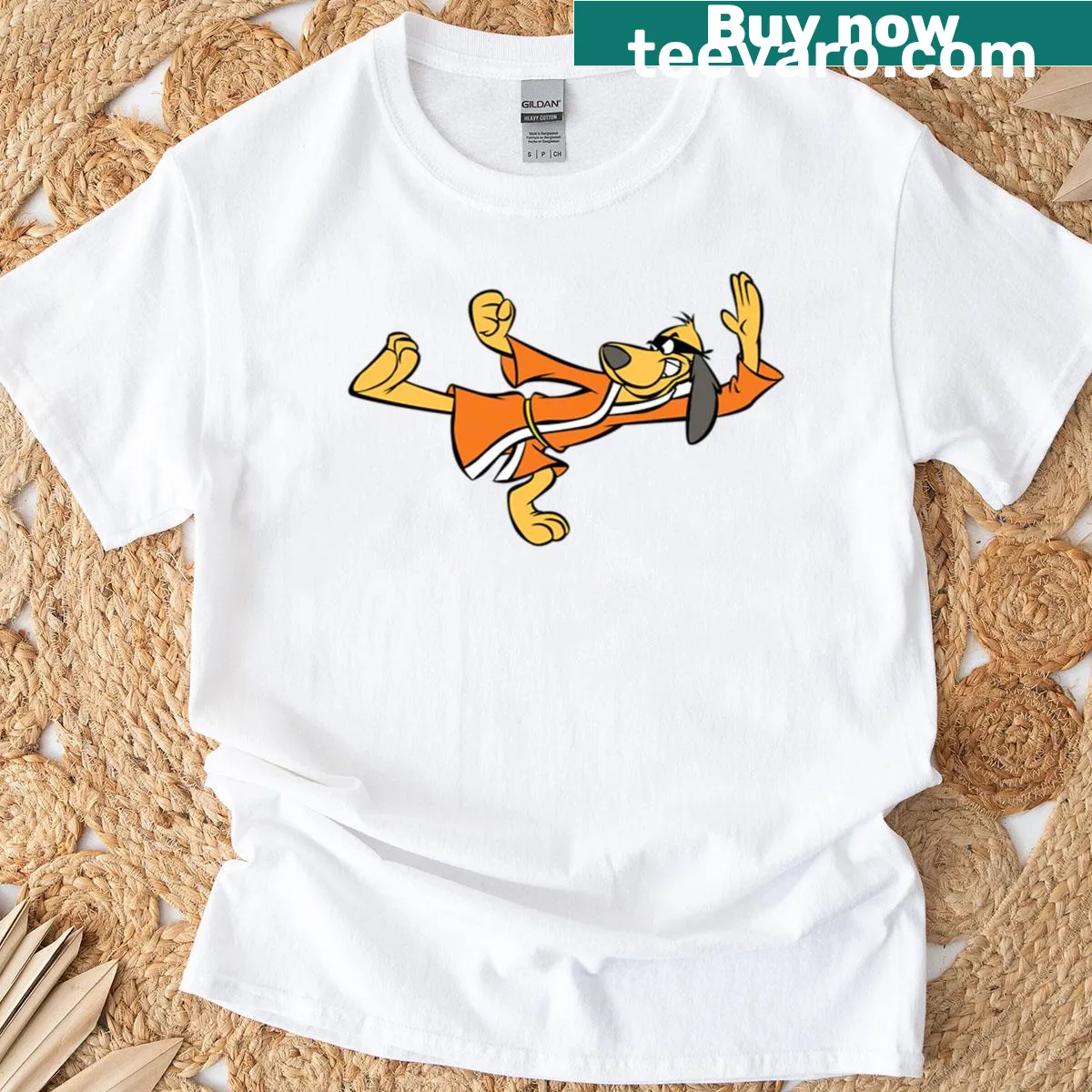 Retro Hong Kong Phooey T-shirt featuring the cartoon character — on a men's t-shirt