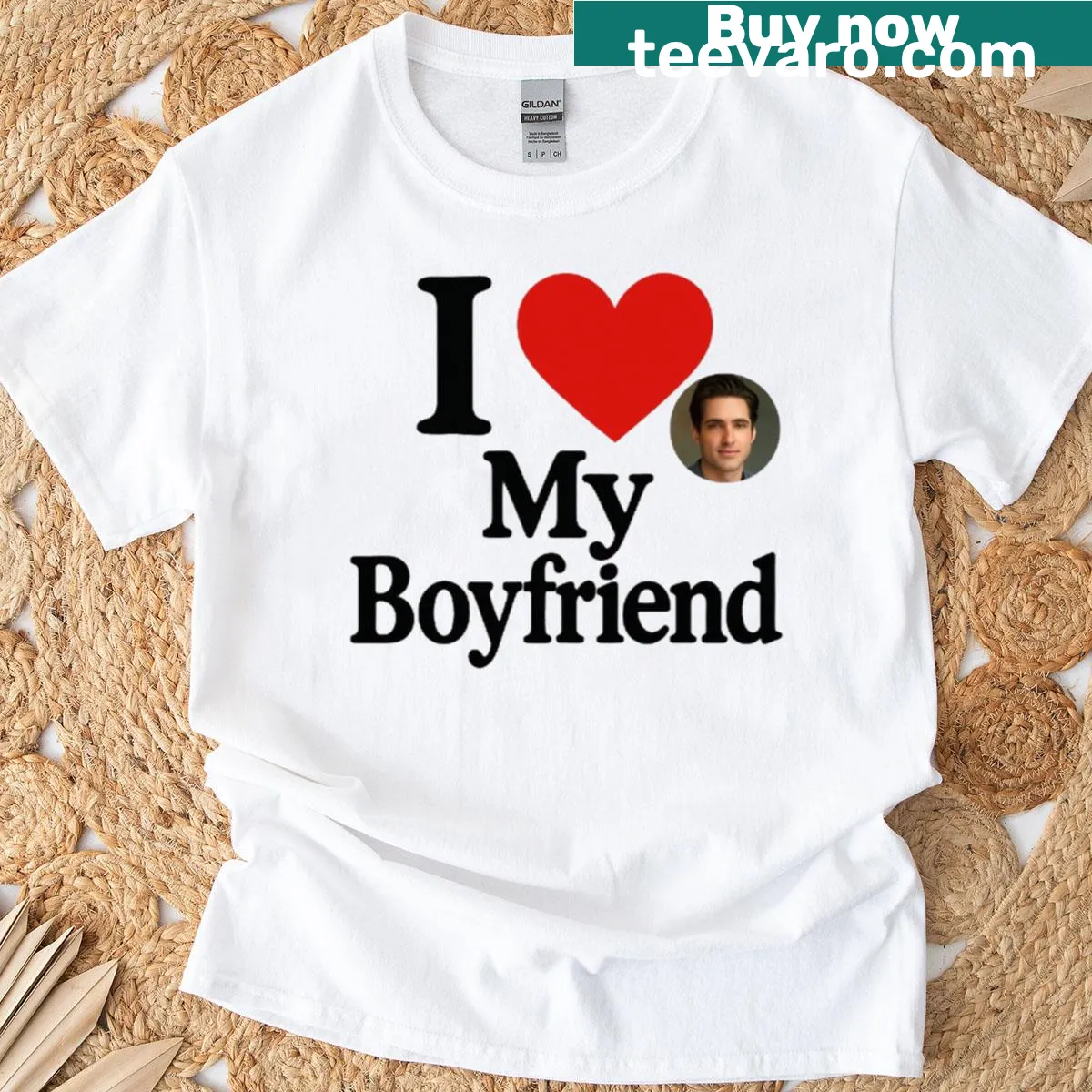 Romantic fan art t-shirt featuring David Corenswet — on a men's t-shirt