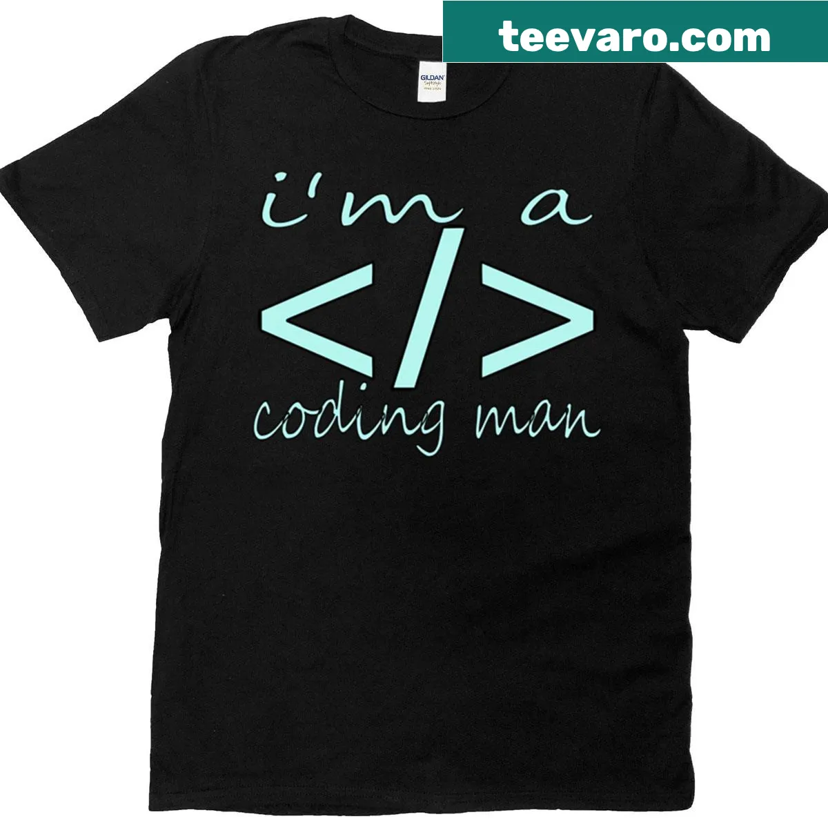Graphic tee for programmers with text 'I'm A Coding Man' — on a men's t-shirt