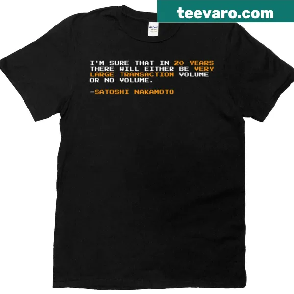 Oversized T-shirt featuring a Bitcoin quote by Satoshi Nakamoto