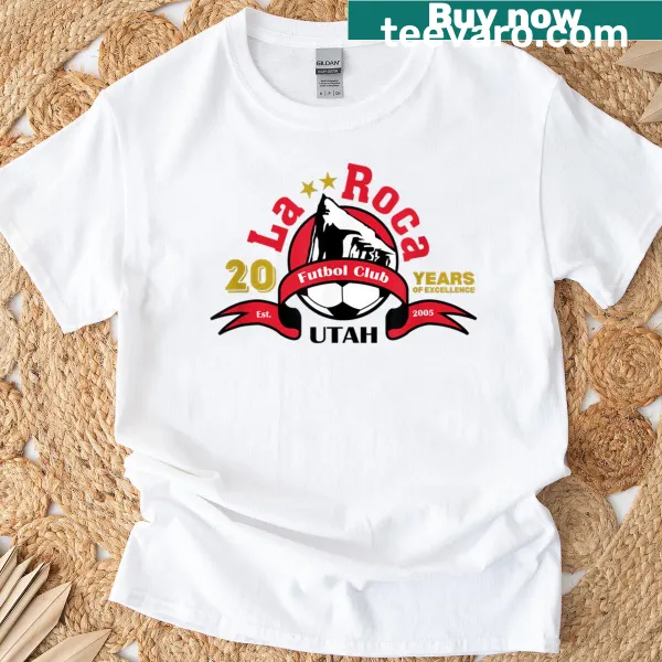 T-shirt featuring the La Roca Soccer Club logo