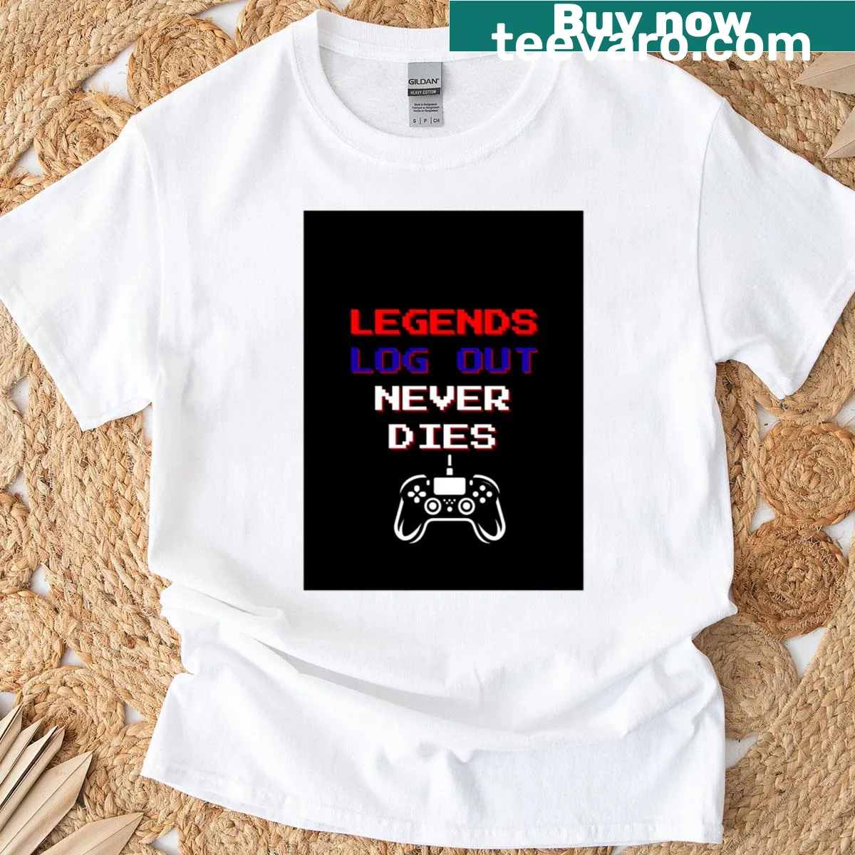 Retro gamer tribute shirt with nostalgic gaming graphics — on a men's t-shirt
