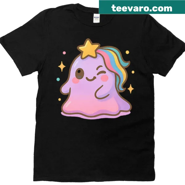 Cartoon T-shirt featuring a jelly creature with stars
