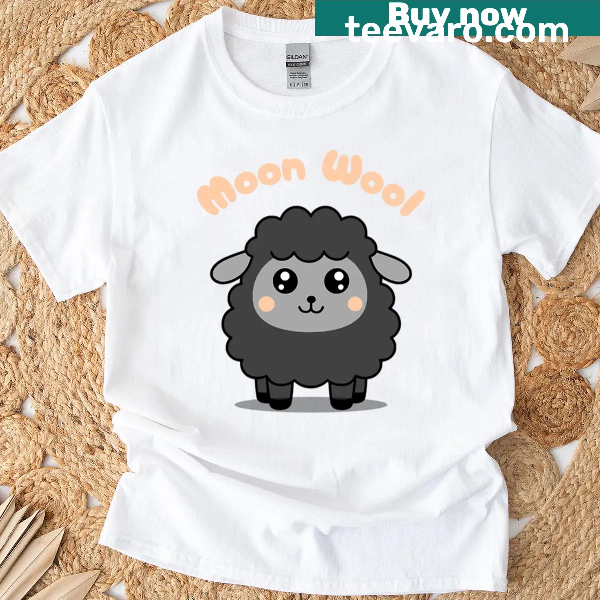 Illustrative moon design on a T-shirt for night lovers — on a men's t-shirt