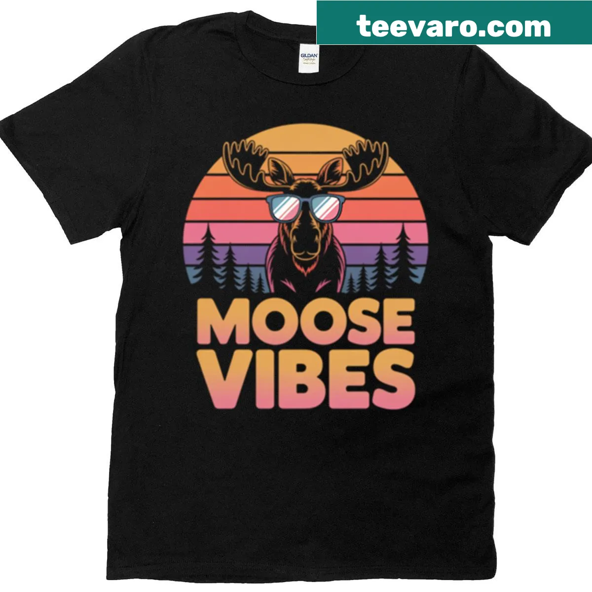Wholesome illustration of moose on T-shirt — on a men's t-shirt
