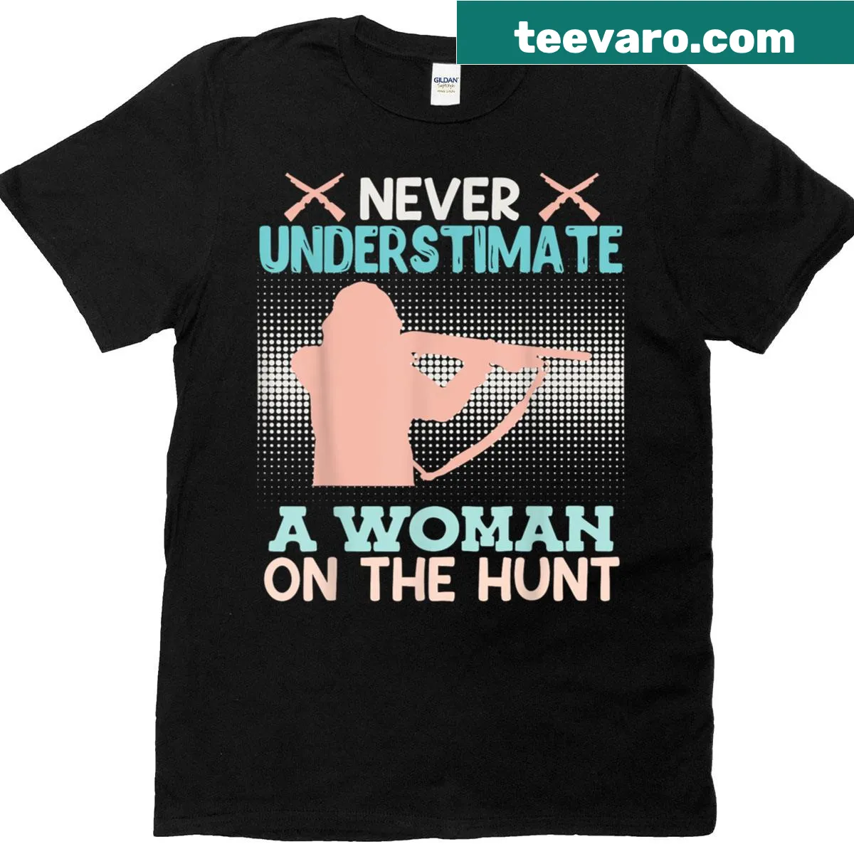 Empowering t-shirt for women with hunting theme — on a men's t-shirt