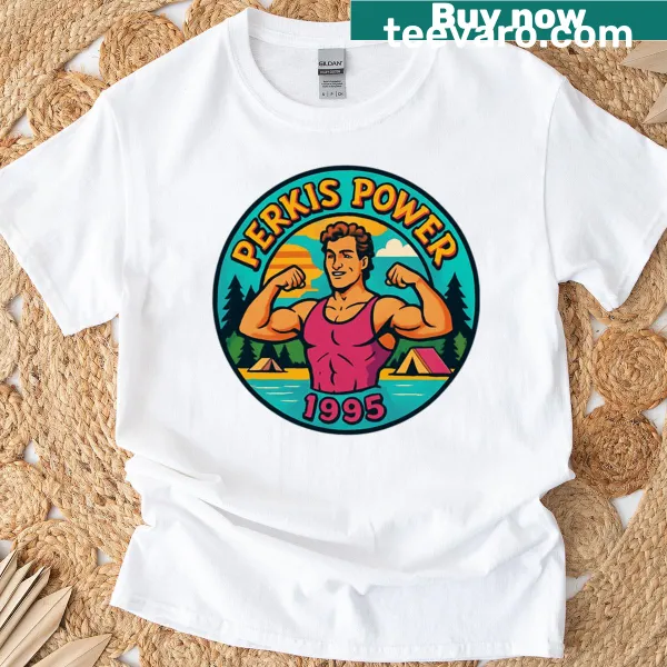 Retro camp-themed t-shirt celebrating 90s adventures
