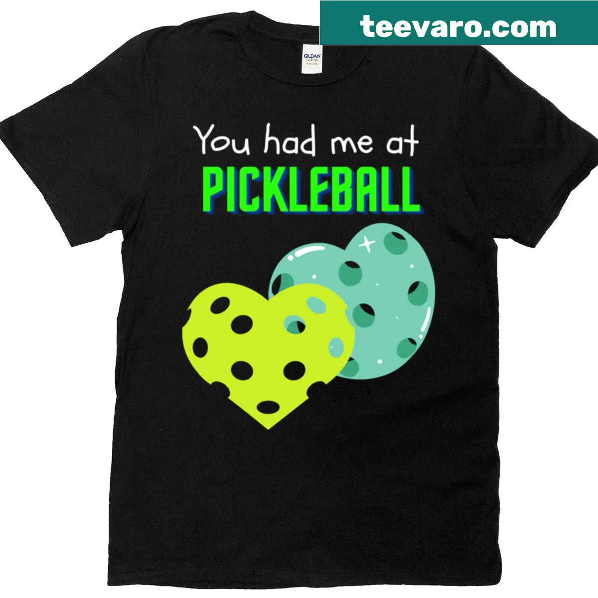 Cute graphic for female pickleball players on a T-shirt — on a men's t-shirt
