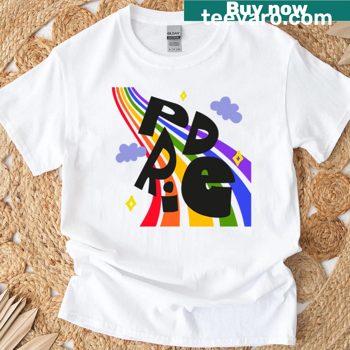 Cartoon-inspired pride-themed T-shirt celebrating diversity — on a men's t-shirt