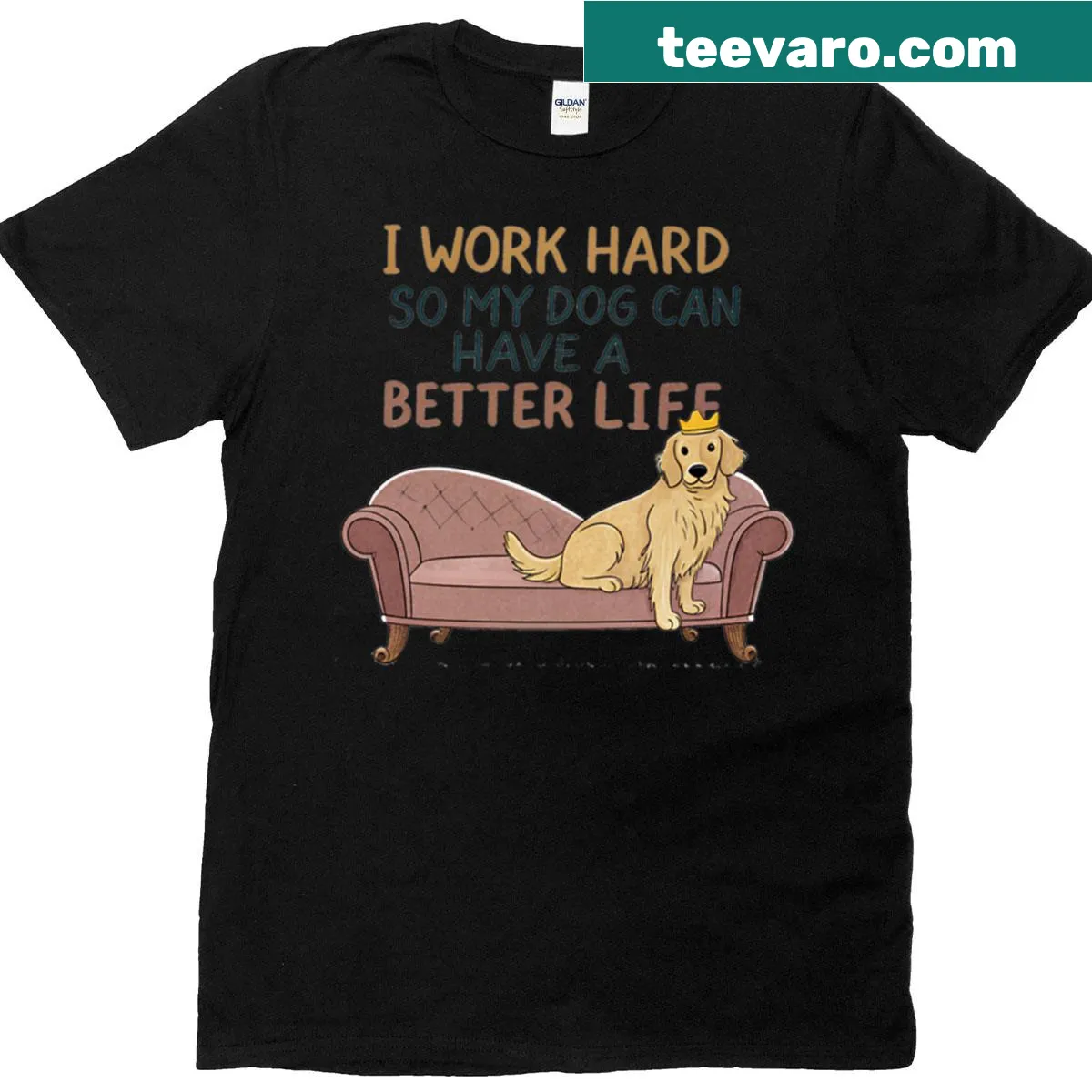 Proud dog parent T-shirt with lifestyle quote — on a men's t-shirt