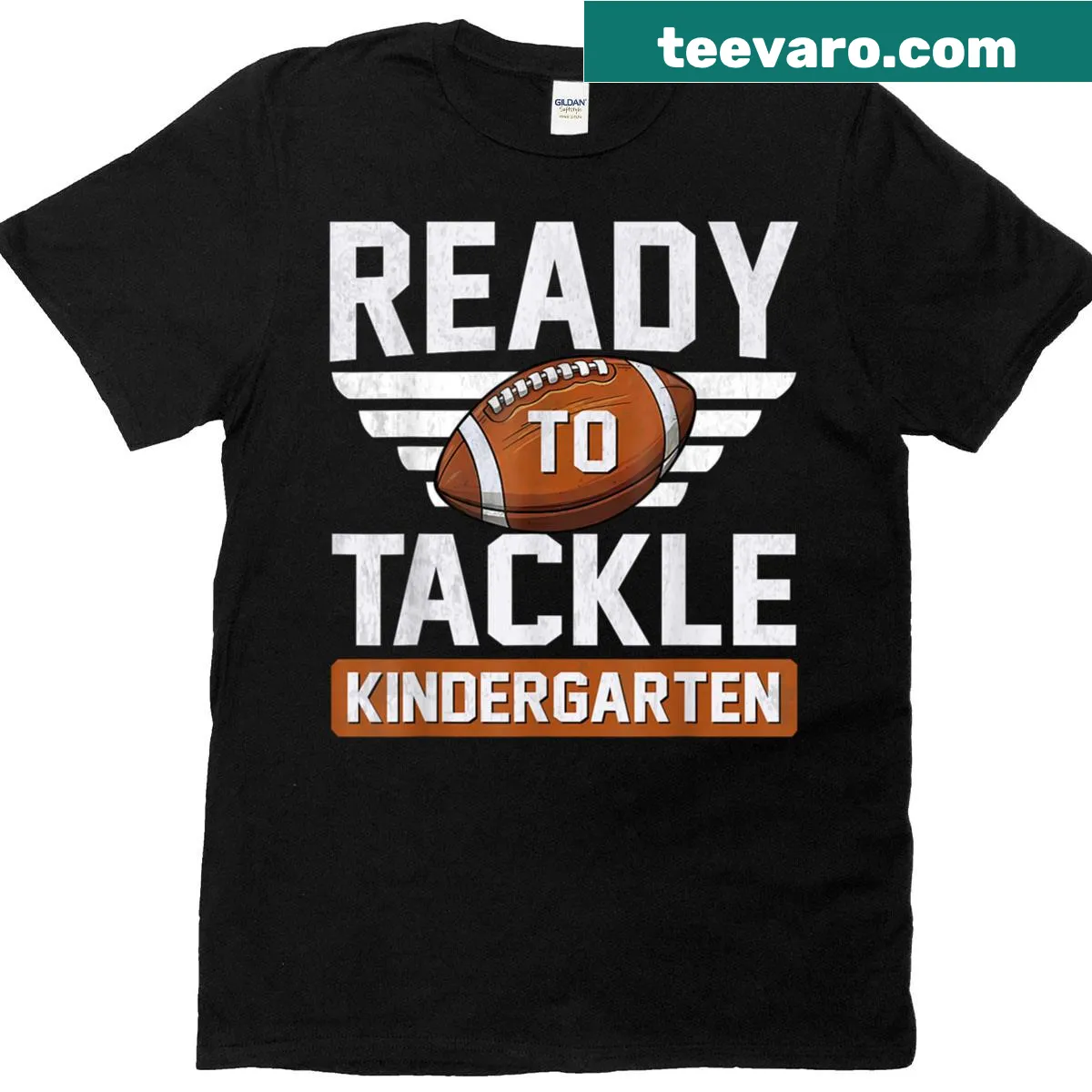 Football-themed kindergarten T-shirt for first-day excitement — on a men's t-shirt