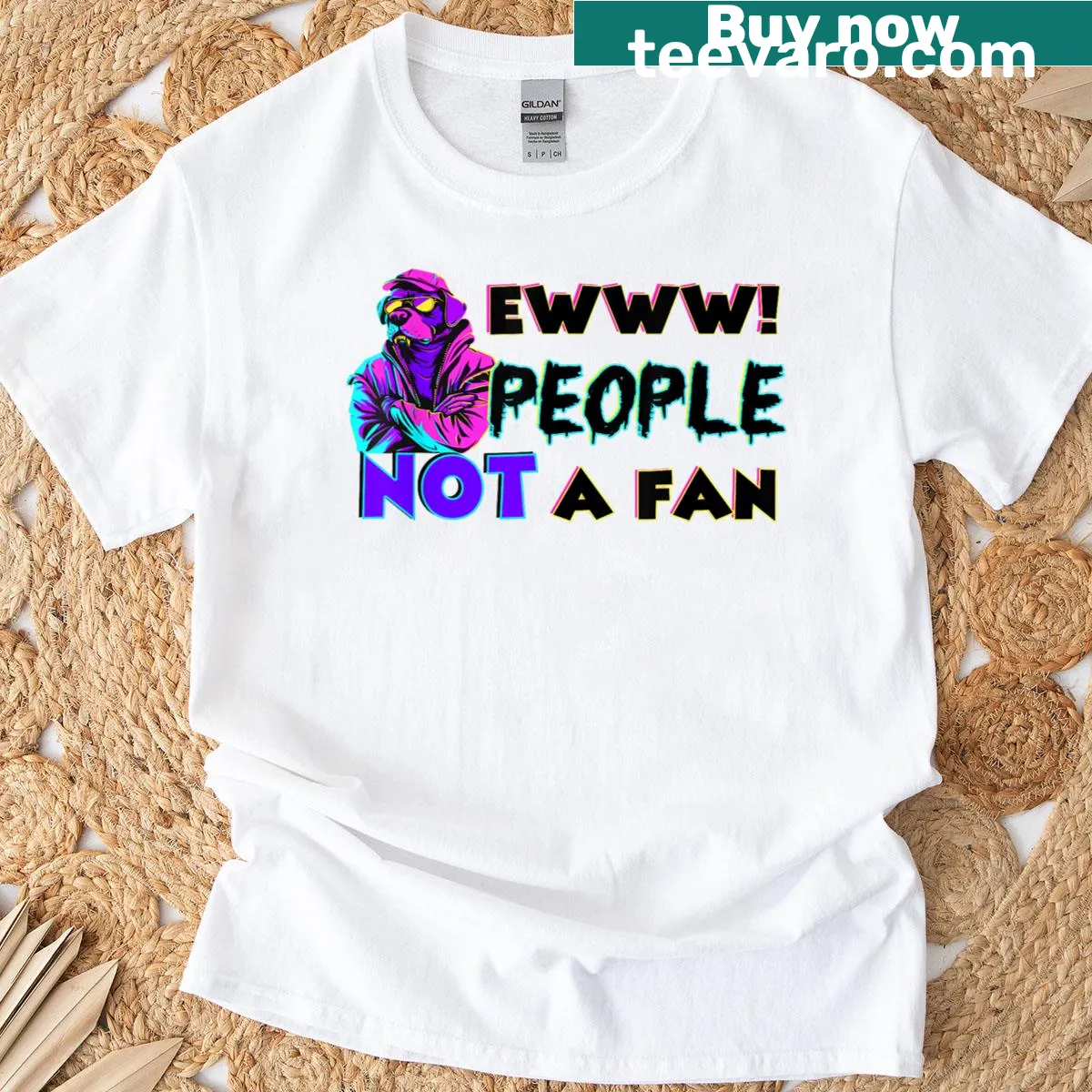 Funny T-shirt for dog parents with retro design — on a men's t-shirt