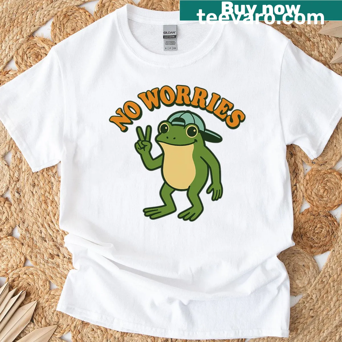 Cartoon skater frog design on a playful t-shirt — on a men's t-shirt
