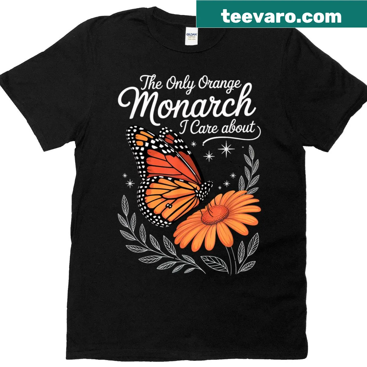 Retro Monarch butterfly graphic on a nostalgic T-shirt — on a men's t-shirt
