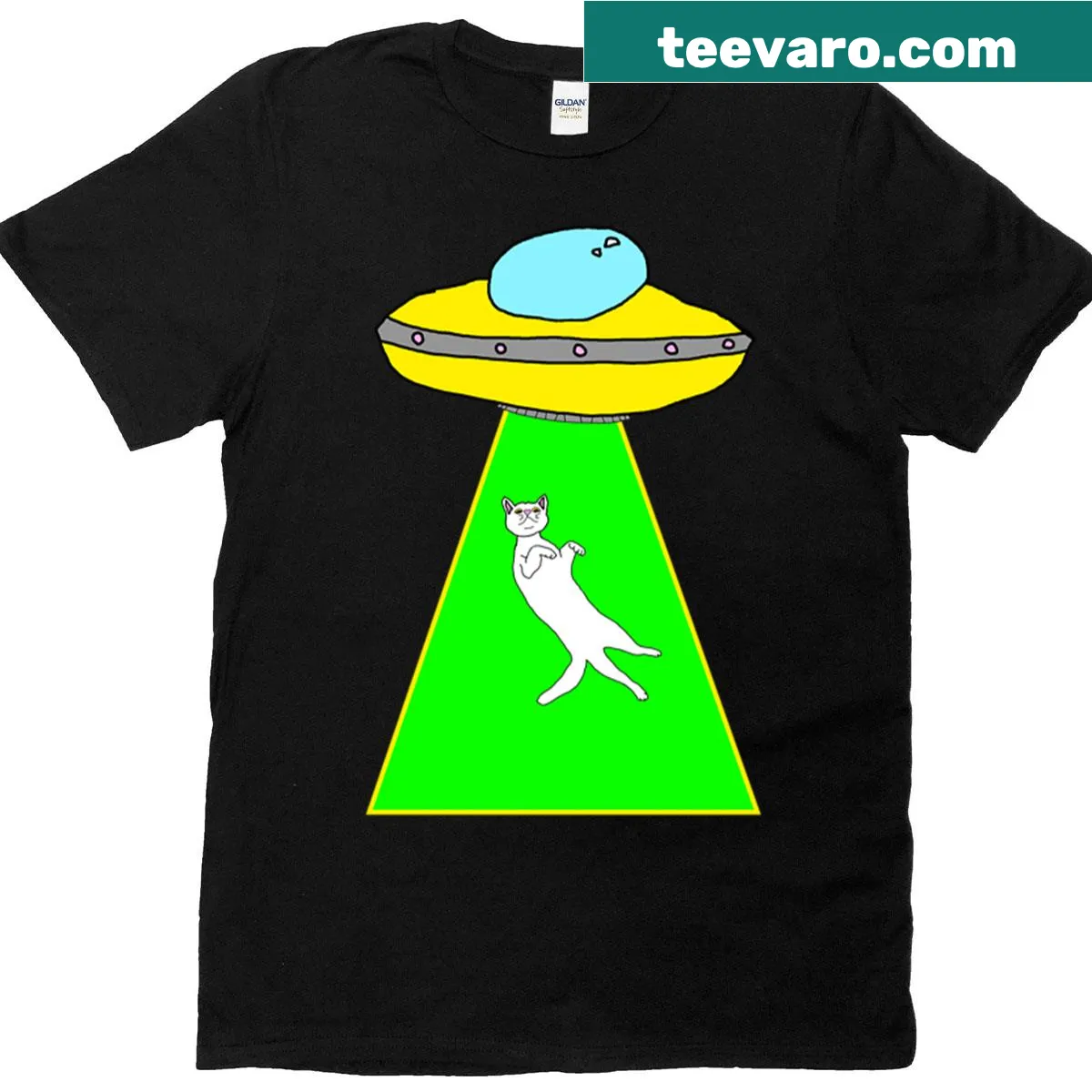 Oversized T-shirt featuring humorous text about mythical creatures — on a men's t-shirt