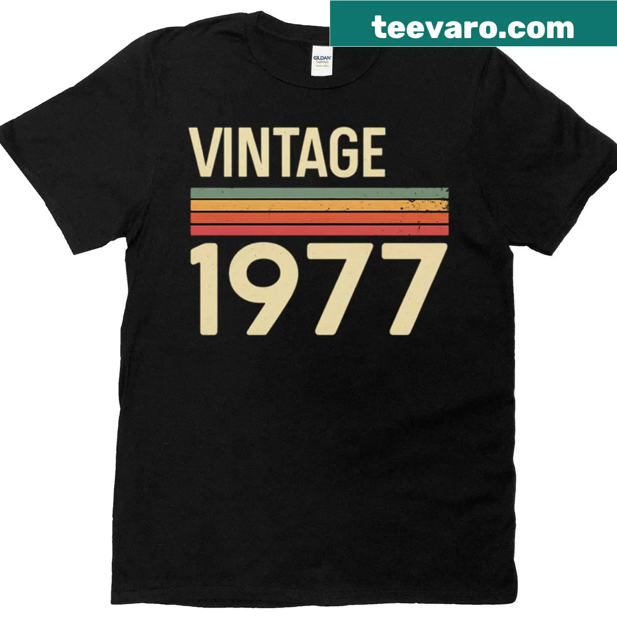 Vintage-style tee with distressed text 'Aged to Perfection' — on a men's t-shirt